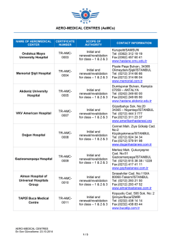 AERO-MEDICAL CENTRES (AeMCs)