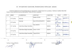 s.&Uuml;. TIP FAK&Uuml;LTESİ YABANCI DİL( İNGİLİZCE) sINAV soNU&Ccedil;LARI