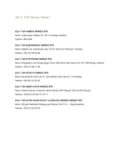 JOLLY TUR Merkez Ofisleri
