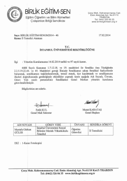 BİRLİK EĞİTİM-sEN - İstanbul &Uuml;niversitesi