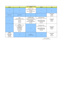 Ekim 2014 Asistan Eğitim Programı