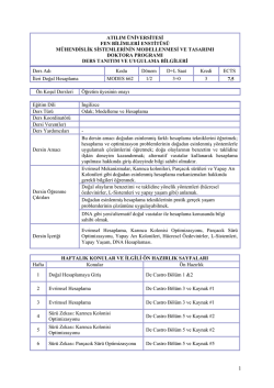 atılım &uuml;niversitesi fen bilimleri enstit&uuml;s&uuml; m&uuml;hendislik sistemlerinin