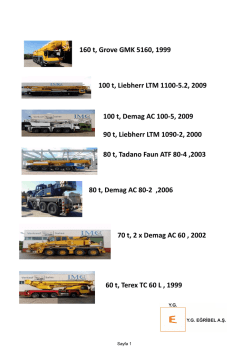 160 t, Grove GMK 5160, 1999 100 t, Liebherr LTM