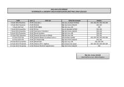 Laborant ve Veteriner Sağlık B&ouml;l&uuml;m&uuml;