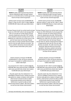 Esas S&ouml;zleşme Değişikliği Tadil Metni