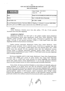rc. KOCAELİ B&Uuml;Y&Uuml;KŞEHİR BELEDİYESİ MECLİS ARI