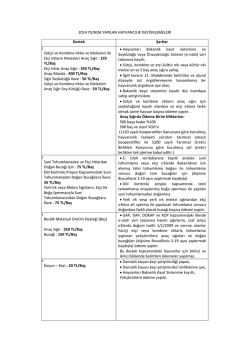 2014 Yılında Yapılacak Hayvancılık Desteklemeleri