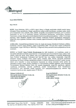 ek-Metropol Şirketler Grubu A.Ş.