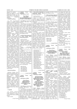 SAYFA : 600 T&Uuml;RKİYE TİCARET SICILI GAZETESİ 30 EKİM