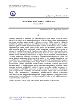 &Ccedil;ağdaş Sanatta Kimlik A&ccedil;ılımı ve Yeni &Ouml;nermeler