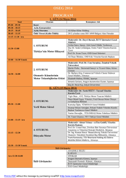 OSEG 2014 PROGRAM - Ankara Sanayi Odası