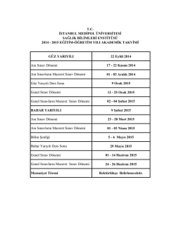 G&Uuml;Z YARIYILI 22 Eyl&uuml;l 2014 Ara Sınav D&ouml;nemi 17