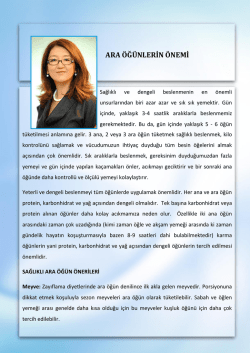 ARA &Ouml;Ğ&Uuml;NLERİN &Ouml;NEMİ