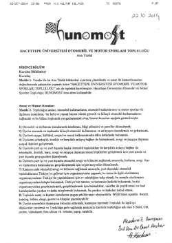 HACETTEPE &Uuml;NİVERSİTESİ OTOMOBİL vE MOTOR sPORLARI