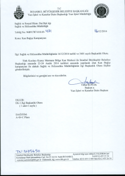 Tebliğ No-431 - İstanbul B&uuml;y&uuml;kşehir Belediyesi