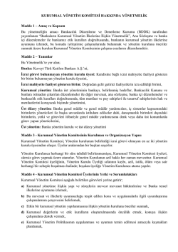 Kurumsal Y&ouml;netim Politikası - Kuveyt T&uuml;rk Katılım Bankası A.Ş.