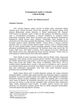 TA ve İş D&uuml;nyası - Transaksiyonel Analiz Derneği