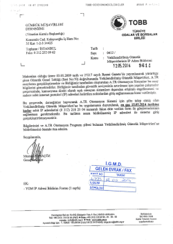 A.TR Otomasyon Sistemine giriş yapan Yetkilendirilmiş G&uuml;mr&uuml;k