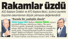 ASO Başkanı &Ouml;zdebir ve ATO Başkanı Bezci, &uuml;&ccedil;&uuml;nc&uuml; &ccedil;eyrekte
