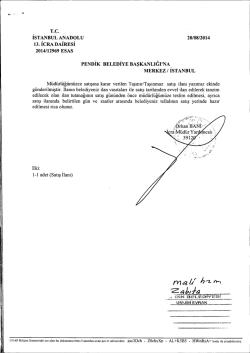 T.c. İSTANBUL ANADOLU 20/08/2014 13. İCRA DAİRESİ
