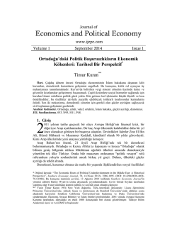 Economics and Political Economy
