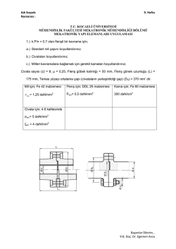 Adı Soyadı: 9. Hafta Numarası : Başarılar Dilerim&hellip; Yrd. Do&ccedil;. Dr