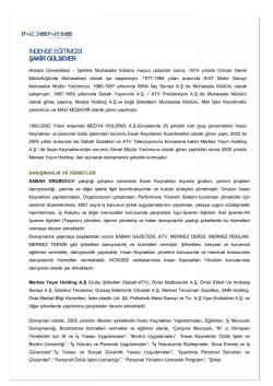 INDENSE EĞİTİMCİSİ ŞAKİR G&Uuml;LSEVER İMCİSİ ER