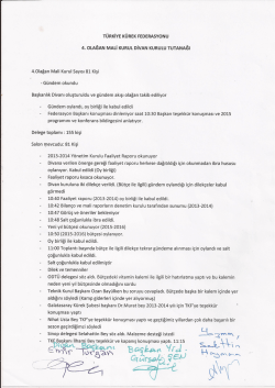 4.mali genel kurul - T&uuml;rkiye K&uuml;rek Federasyonu