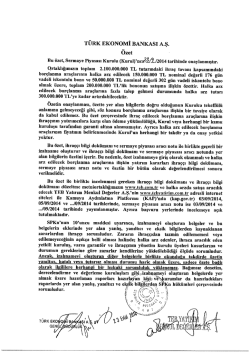 &Ouml;zet - Kap.gov.tr