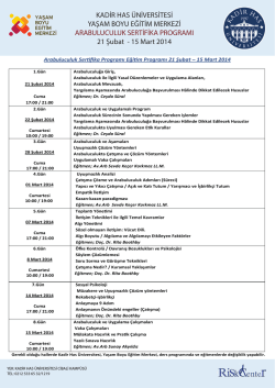 15 Mart 2014 - Kadir Has &Uuml;niversitesi