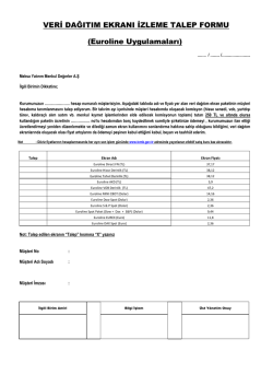 Euroline Uygulamaları - Meksa Yatırım Menkul Değerler A.Ş.