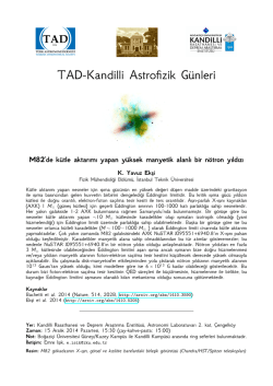 TAD-Kandilli Astrofizik Günleri