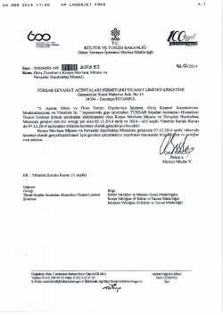 T.C. K&uuml;lt&uuml;r ve Turizm Bakanlığı D&ouml;ner Sermaye