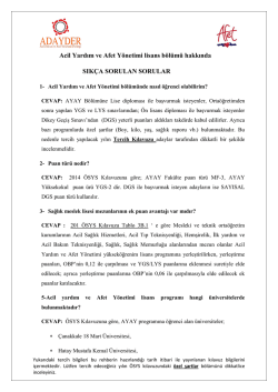 sık&ccedil;a sorulan sorular - Afet Eğitim Topluluğu