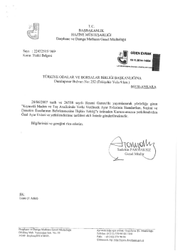 Ek: İlgili Yazı - Erzurum Ticaret ve Sanayi Odası