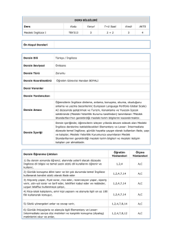 Mesleki İngilizce I