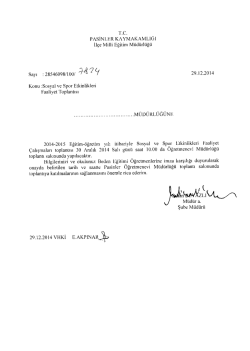 sayı ass-4609811001 4 gg &Yuml; (f 29.12.2014