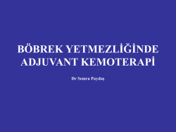 B&ouml;brek Yetmezliginde Adjuvant Kemoterapi