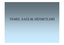 temel sağlık hizmetleri