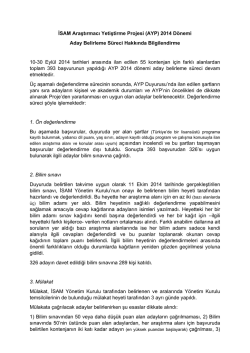 (AYP) 2014 D&ouml;nemi Aday Belirleme S&uuml;reci Hakkında