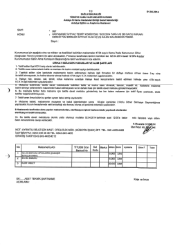 T-c 01 .04.201 4 SAĞLIK BAKANLIĞI T&Uuml;RKIYE KAMU