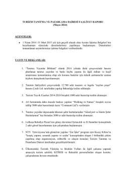 Mayıs 2014 - Turizm Tanıtma ve Pazarlama Dairesi