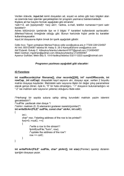 Verilen ödevde, input.txt isimli dosyadan ad, soyad ve adres gibi