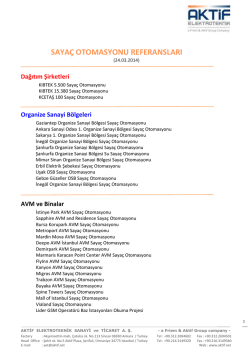 saya&ccedil; otomasyonu referansları