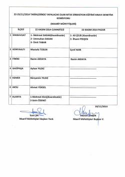 22-23 kasım mtsk direksiyon eğitimi sınavı denetim komisyonu