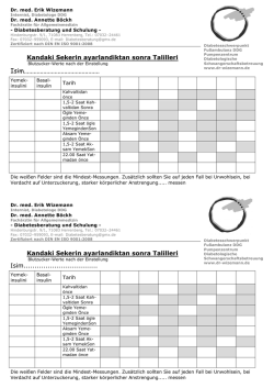 Diabetes Blutzucker-Tagebuch