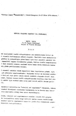 Kentsel Ulaşımda Tahsisli Yol Uygulaması