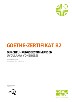 Durchf&uuml;hrungsbestimmungen Goethe-Zertifikat B2 - Goethe