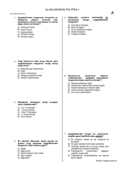 A&Ouml;F Uluslararası Politika 1 | 2013 Ara Sınav İNDİR
