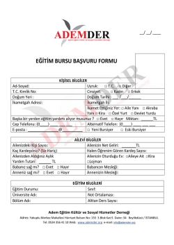 burs başvuru formu